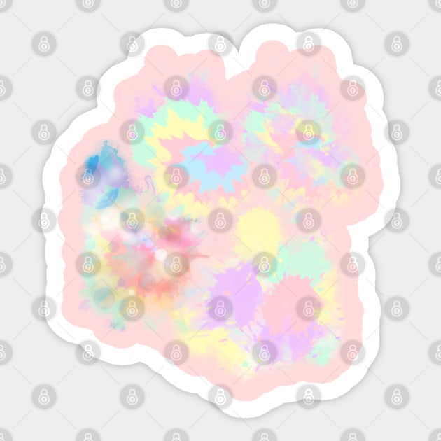 Tie Dye Candy Colors Splashes Sticker by MutchiDesign